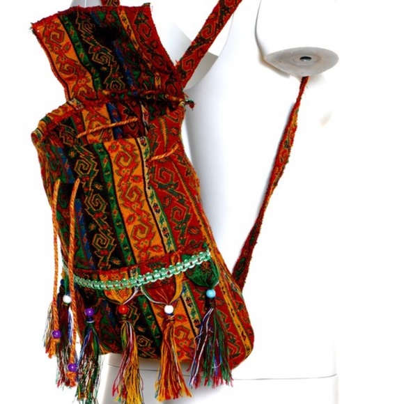 🔺 SALE 🔺Boho hippie style handmade backpack - Picture 5 of 6